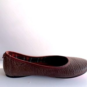 New H.S.Trask Women Ballerina hand crafted leather shoes French style size 7